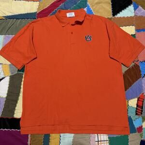 2000s Crystal Springs Auburn Tigers Orange Polo Shirt XL